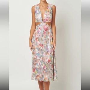 *NWT* Markarian Monaca sequined cutout midi dress, size 4